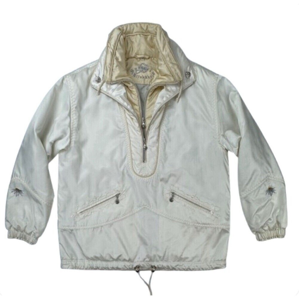 Sportalm Kitzbühel Ski Jacket Women 42 Ivory Quilted Austria Vintage